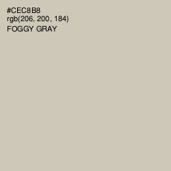 #CEC8B8 - Foggy Gray Color Image